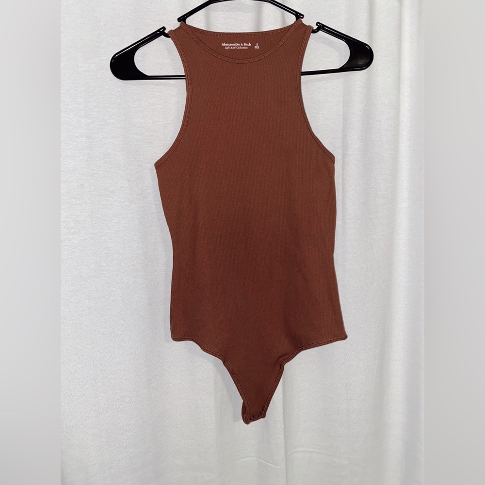 Seamless Rib Fabric High-Neck Bodysuit - Small